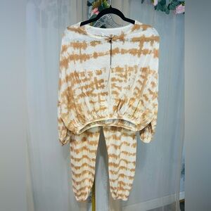 Mustard Seed Tie Dye Two Piece Set Women Small Oversized Top